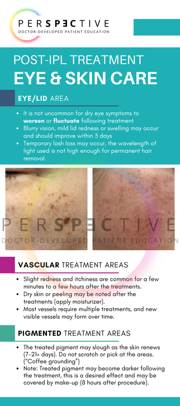 ipl aftercare card at home care post ipl treatment for dry eye for optometrists dermatologists perspective docs