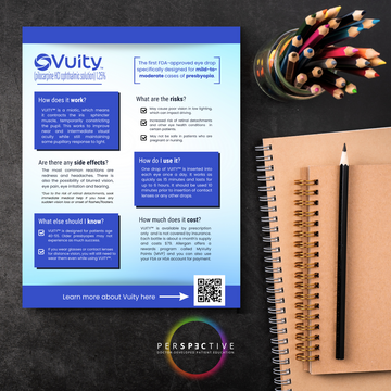 vuity presbyopia eye drop fact sheet for optometrist ophthalmologists patient education eyecare perspective docs