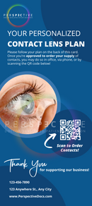 rack card personalized contact lens regimen for optometry office optical contact lens care perspective docs