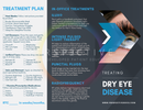 customizable dry eye treatment brochure for optometrists with treatment plan of home remedies and in office perspective docs