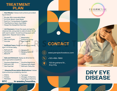 dry eye treatment brochure for optometrists with home remedies treatment plan and in office treatments perspective docs