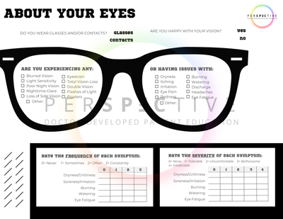 modern patient intake form for optometrists optometry office ophthalmology optical form perspective docs