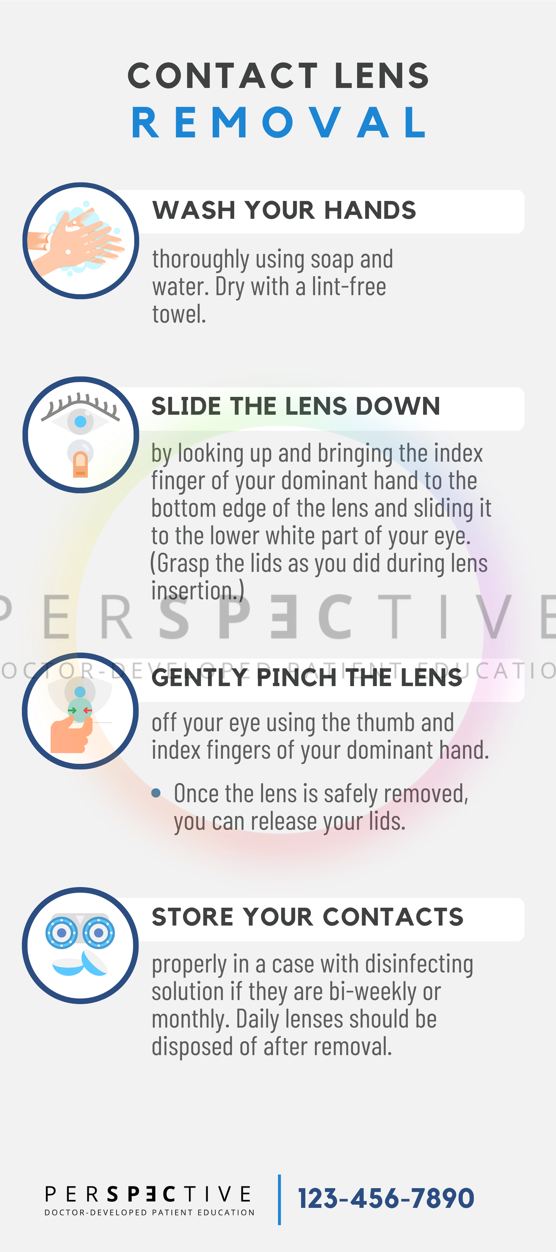 contact lens insertion and removal guides with step by step instructions for new contact lens wearers optometry office perspective docs