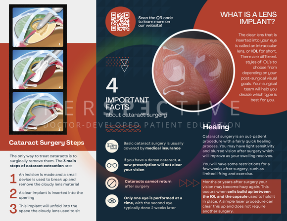 customizable cataract trifold brochure for eye doctor ophthalmology perspective docs