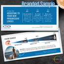 branded sample of PAL rack card for optometrists