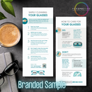 dispensary rack card on how to care for your glasses for optometrists and opticians optical shop perspective docs now eye see