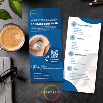 rack card personalized contact lens regimen for optometry office optical contact lens care perspective docs