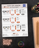 custom design sample for perspective docs optometry office forms intake forms patient education brochures customized for eye doctor branding