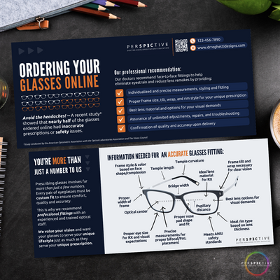 optometrist guide to buying glasses online patient education card