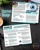 custom design sample for perspective docs optometry office forms intake forms patient education brochures customized for eye doctor branding