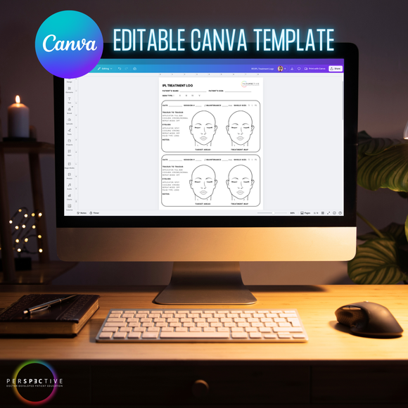 radiofrequency and ipl treatment logs for optometrists dry eye dermatologists perspective docs editable canva template