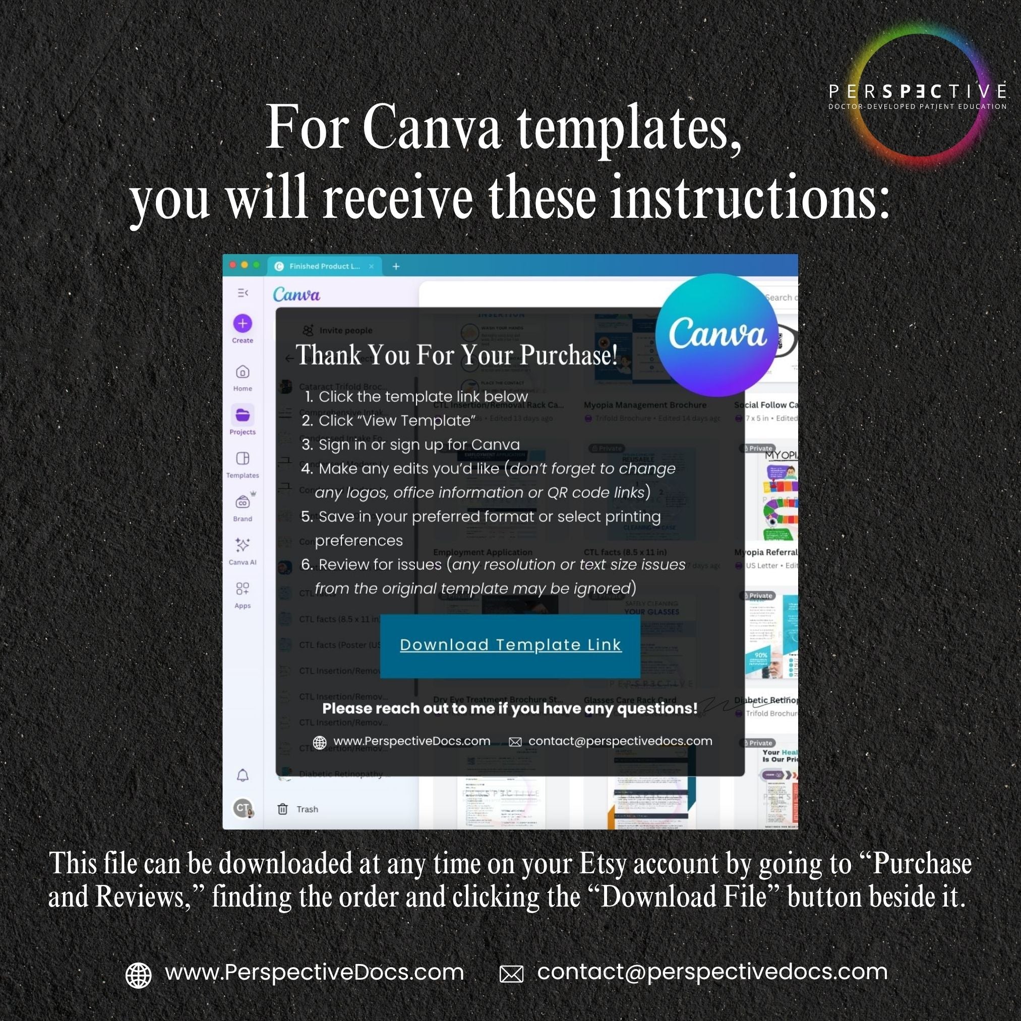 optometry patient education graphic design brochures rack cards office forms optical optometrist poster office poster eye doctor office private practice forms eye health signs forms education custom education perspective docs editable canva template